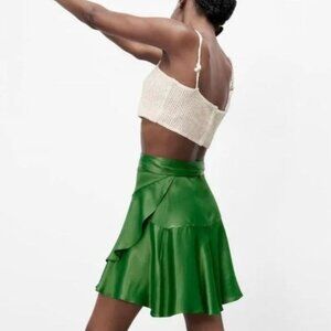 ZARA WOMAN SKIRTS SHORT WRAP SKIRT SIZE XS 7563 054 500